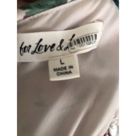 FOR LOVE & LEMONS Floral Y2K 90s Sexy Cottagecore Whymsical Dress Large - Picture 6 of 14